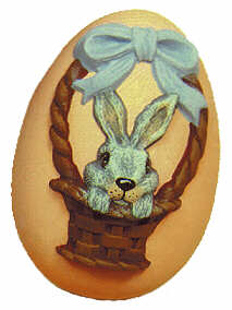 #454 Egg - Bunny in Basket  3"