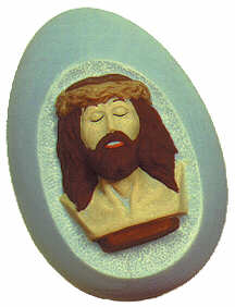 #457 Egg - Christ Bust  3"