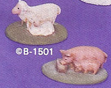 B1501 Village Pigs & Lambs Ceramic Molds