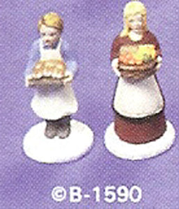 B1590 Village Baker & Veg. Seller Ceramic Molds
