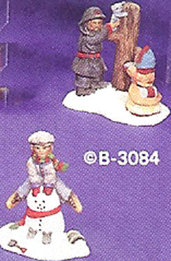 B3084 Village Fireman & Boy w-snowman Ceramic Molds