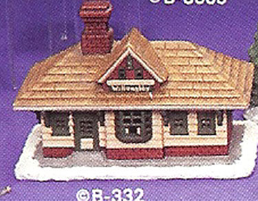B332 Village Train Station Ceramic Molds