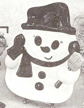 L538 SNOWMAN PLATE 11 in. long  Ceramic Molds