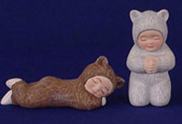 S1465 Two Bear Babies- Sleeping & Praying Ceramic Mold