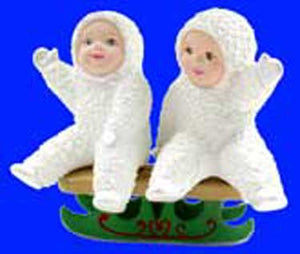 S1499Two Sled Snow Babies Ceramic Mold