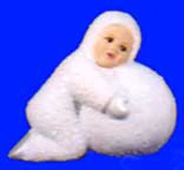S1510 Large Snow Baby Laying on Snowball Ceramic Mold