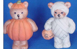 S1537 Pumpkin & Mummy Bear Ceramic Mold