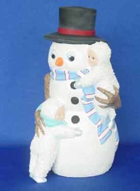 S1547 Snowman and two Snow BabiesCeramic Mold