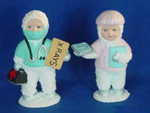 S1548 Snow Baby Doctor and Nurse Ceramic Mold