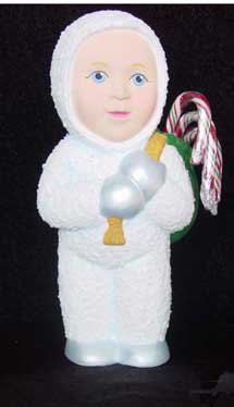 S1558 Large Standing w-bag Snow Baby Ceramic Mold