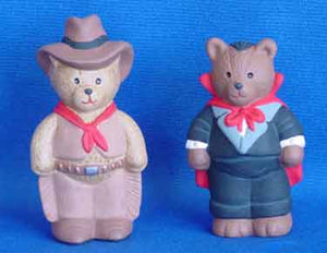 S1561 Vampire Bear & Cowboy Bear Ceramic Mold