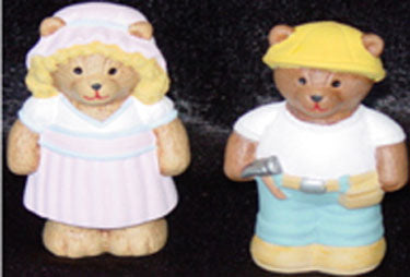 S1567 Goldilocks & Construction Bears Ceramic Mold