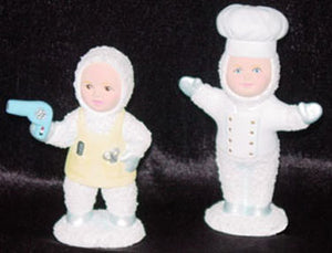 S1572 Chef & Beautician Snow Babies Ceramic Mold