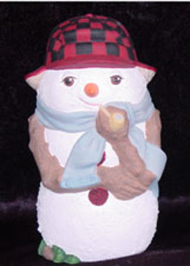 S1575 Snowman w-Pipe Ceramic Mold