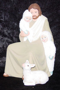S1582 Jesus w-Two Snow Babies Ceramic Mold
