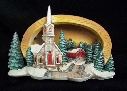 H504 Small Church Light Scene Hershey Ceramic Mold