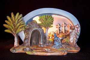 H508 Easter Resurection Light Scene Hershey Ceramic Mold