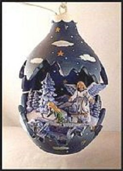 H520ABCEF Large Teardrop Ornament with angel Hershey Ceramic Mold