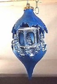 H533ACDH557F Small Round Ornament with Gazebo insert Hershey Ceramic Molds