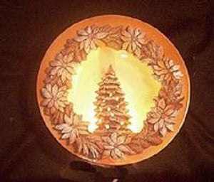 H598H606H607 Small Bowl with Wreath Ring & Tree 9"Hershey Ceramic Mold