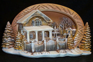 H613ABC Small Front Porch Light Scene Hershey Ceramic Mold