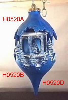 H520A. Teardrop Ornament Top Hershey  Ceramic Mold