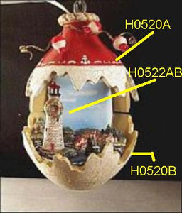 H522AB I. Lighthouse insert Hershey Ceramic Mold