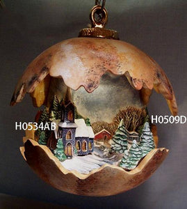 H534AB I. Large Round Ornament Church insert by Hershey