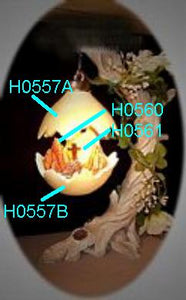 H557F  E. Small Round Ornament Caps  Hershey  Ceramic Molds